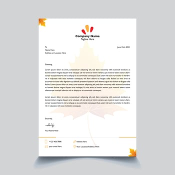 Corporate modern business letterhead design template. vector