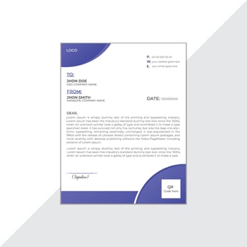 Professional Business Letterhead Design vector