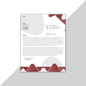 Unique Letterhead Design Template. vector