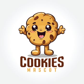 Cartoon Cookie Logo Design vector