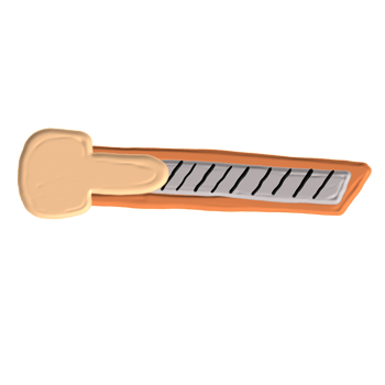 hand drawn cutter knife png