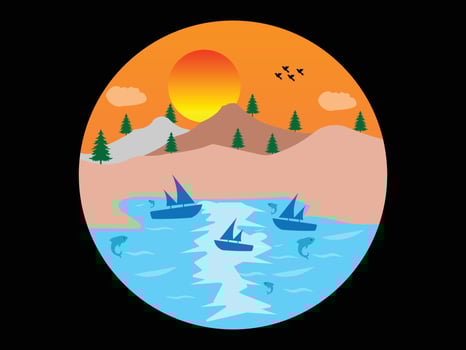 Summer Holiday T-shirt Design Illustration, vector
