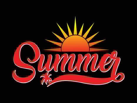 Summer Holiday T-shirt Design Illustration, vector