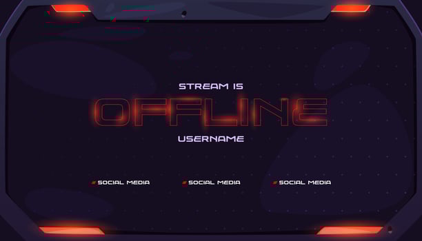 Offline banner stream template design vector