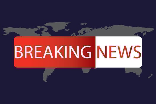 Breaking news icon vector illustration symbol