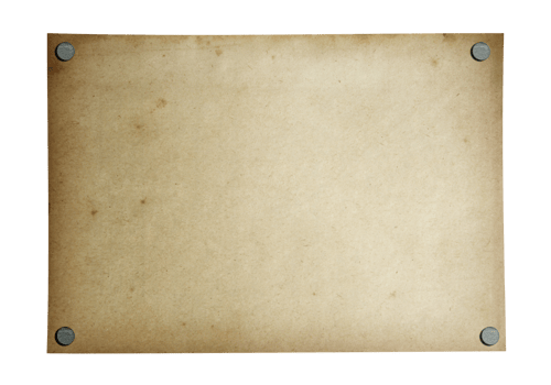 Old paper isolated with clipping path for mockup png