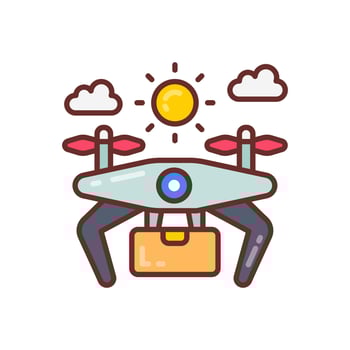 Autonomous Drone icon in vector. Illustration vector