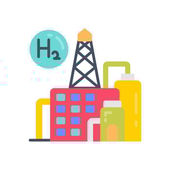 Hydrogen icon in vector. Illustration vector
