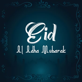 eid al adha mubarak islamic elegant creative vector design,