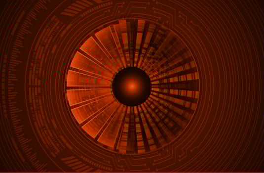 Modern Cybersecurity Eye on Technology Background vector