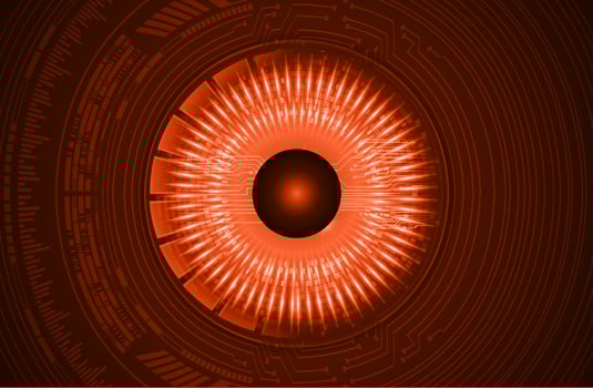 Modern Cybersecurity Eye on Technology Background vector