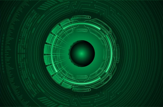 Modern Cybersecurity Eye on Technology Background vector