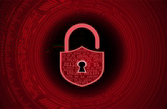 Modern Cybersecurity Technology Background with padlock vector