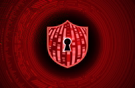 Modern Cybersecurity Technology Background with shield vector