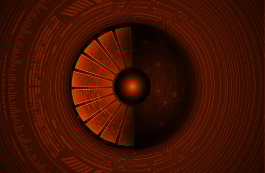 Modern Cybersecurity Technology Icon Pack with Eyes vector