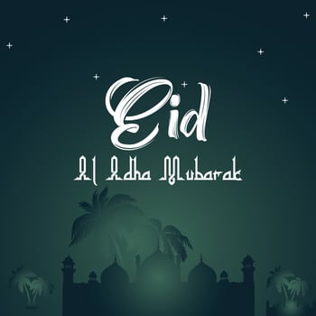 eid al adha mubarak islamic elegant creative vector design,