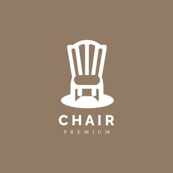 chair furniture modern logo vector icon illustration for industry