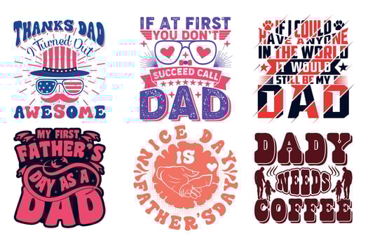 Father's day typography quote t shirt design vector