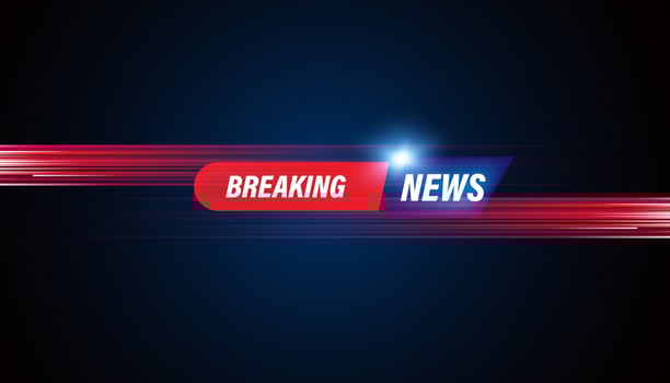 Abstract breaking news concept background urgent news coverage latest news on a blue red background. vector