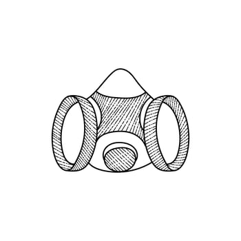 Respirator Care Medical Line Art Logo vector