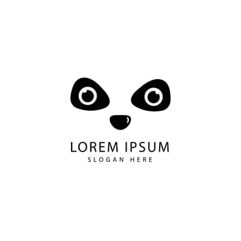 Panda Eye Vector Logo Design Template