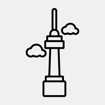 Icon south korean tower. South Korea elements. Icons in line style. Good for prints, posters, logo, advertisement, infographics, etc. vector