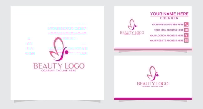 modern art flying butterfly logo design template illustration inspiration vector