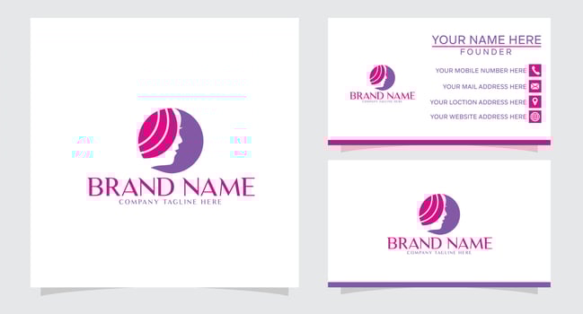 Beauty logo design with creative abstract concept Premium Vector