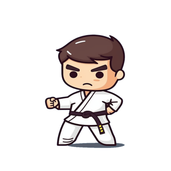 Playful Colorful Taekwondo Characters, Engaging Cartoon Illustrations for everyone png