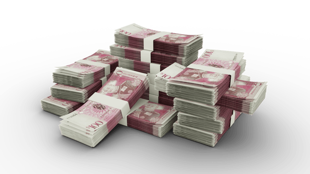 Stack of Tongan Paanga notes. 3D rendering of bundles of banknotes png
