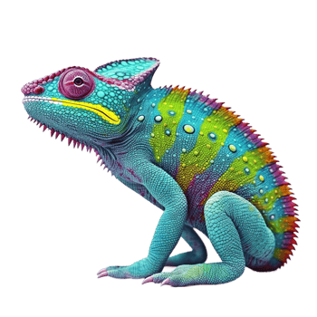Chameleon isolated on transparent background png