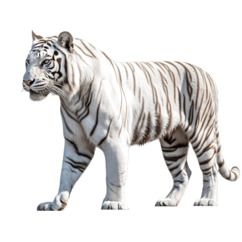Close up of a big white tiger png
