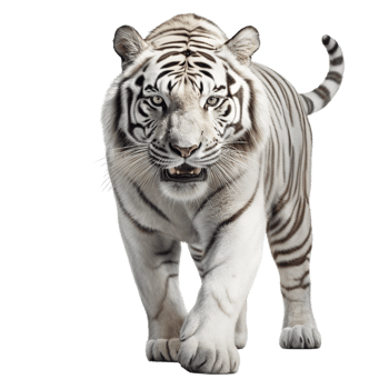 Close up of a big white tiger png