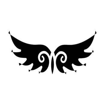 dark gothic angel or demon wing illustration vector