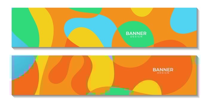 set of banners with abstract summer colorful background illustration vector