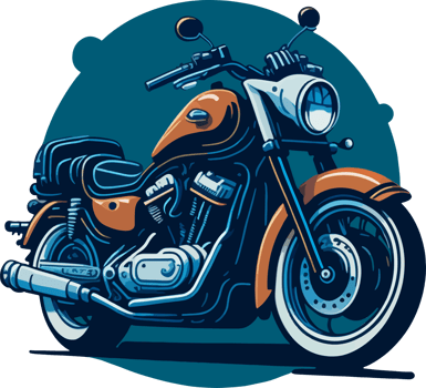 Vintage Motorcycle Cartoon Logo with png