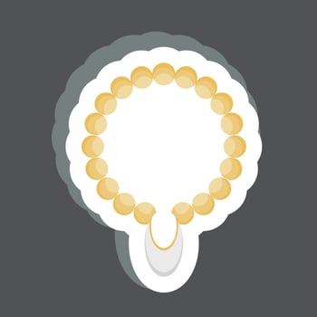 Sticker Necklace. related to Hawaii symbol. simple design editable. vector