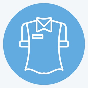 Icon Shirt. related to Hawaii symbol. blue eyes style. simple design editable. vector