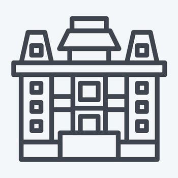 Icon Iolani Place. related to Hawaii symbol. line style. simple design editable. vector