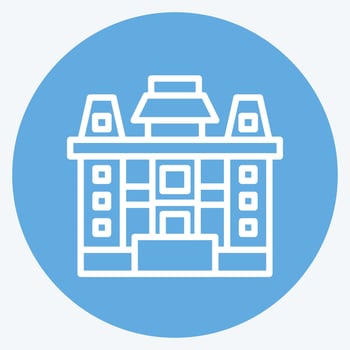Icon Iolani Place. related to Hawaii symbol. blue eyes style. simple design editable. vector