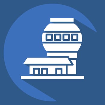 Icon Mauna Kea Observatories. related to Hawaii symbol. long shadow style. simple design editable. vector