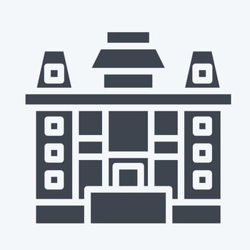 Icon Iolani Place. related to Hawaii symbol. glyph style. simple design editable. vector
