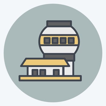 Icon Mauna Kea Observatories. related to Hawaii symbol. color mate style. simple design editable. vector