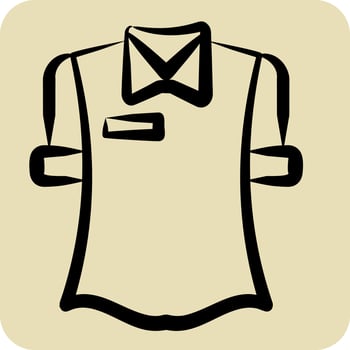 Icon Shirt. related to Hawaii symbol. hand drawn style. simple design editable. vector