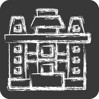 Icon Iolani Place. related to Hawaii symbol. chalk Style. simple design editable. vector
