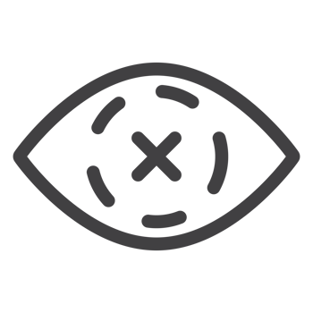 blind eyeless icon, simple thin line icon png