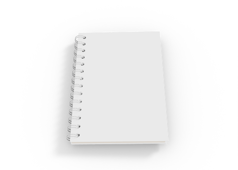 White Notebook mockup png
