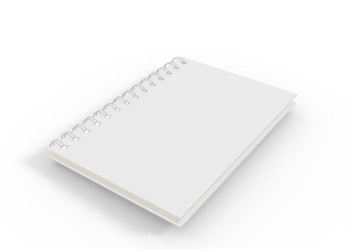 White Notebook mockup png