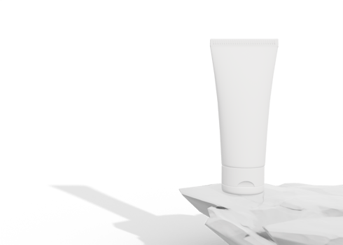 Face cream tube mockup png