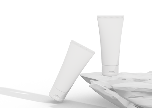 Face cream tube mockup png